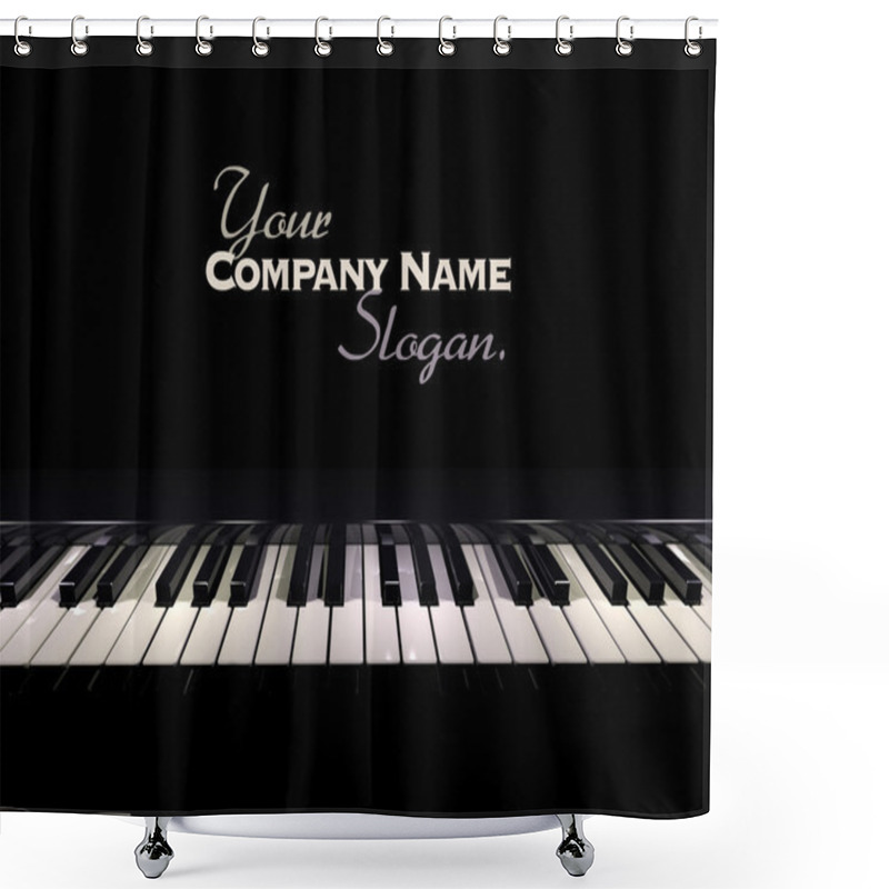 Personality  Piano Keyboard 3 Shower Curtains