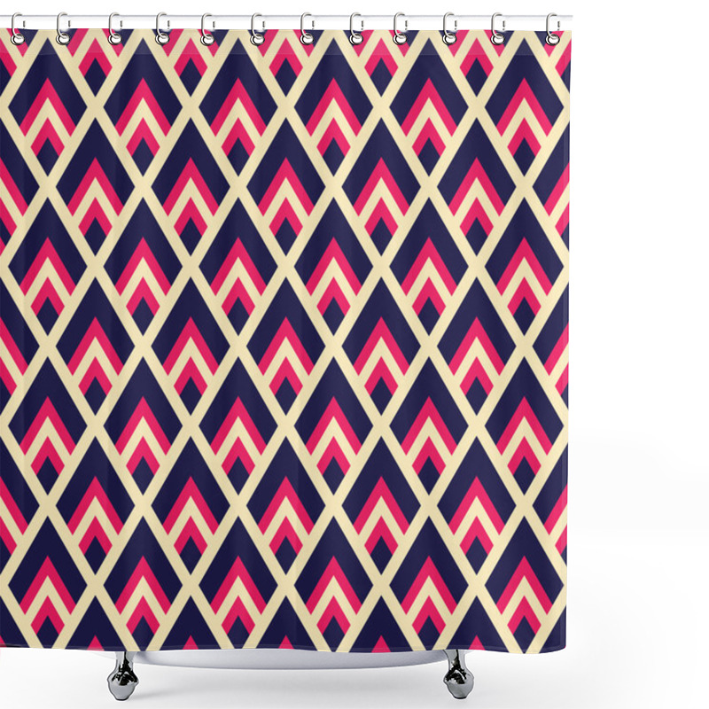 Personality  Seamless Geometric Chevron Pattern Background Shower Curtains