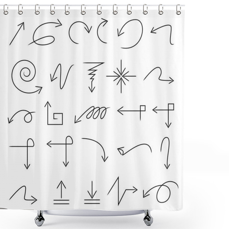 Personality  Sketched Arrows Set Shower Curtains