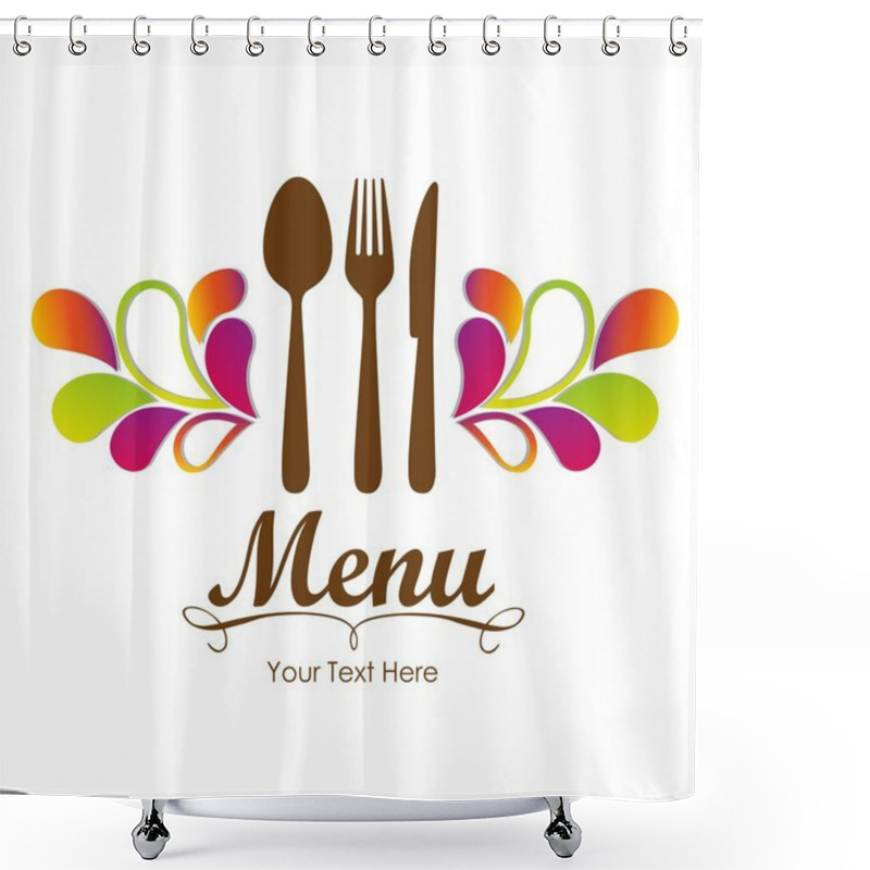 Personality  Elegant Card For Restaurant Menu Shower Curtains