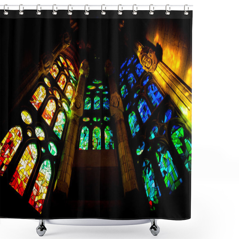 Personality  Church Windows Interior Shower Curtains