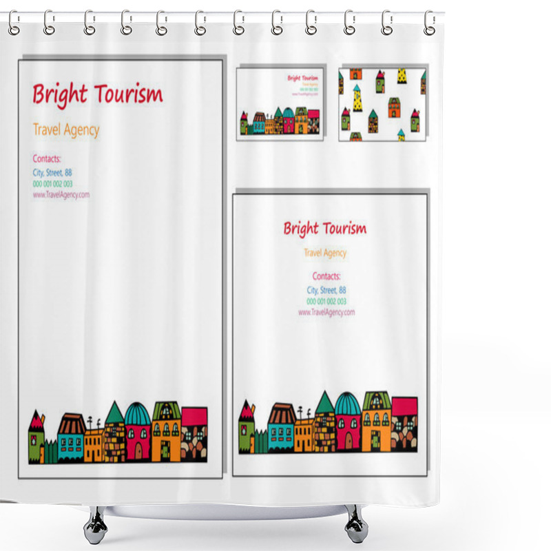 Personality  Travel Background Design. Shower Curtains