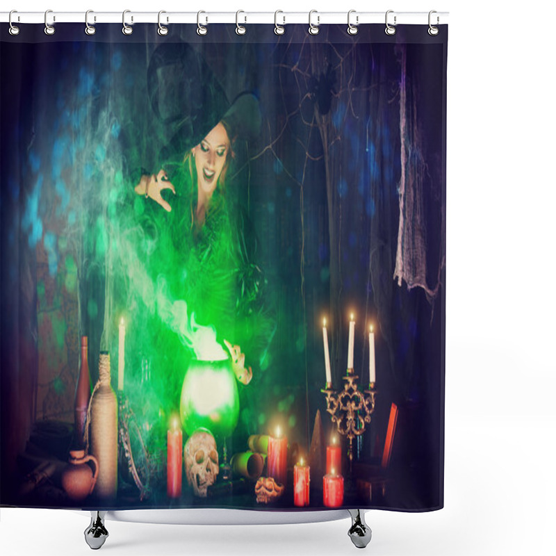 Personality  Magic Poison Halloween Shower Curtains