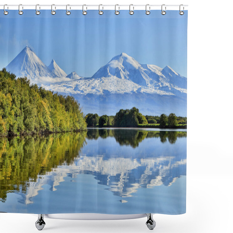 Personality  Volcano  Klyuchevskaya Hill. Shower Curtains