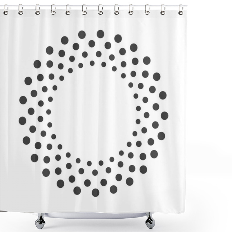 Personality  Abstract Dotted Design Element Shower Curtains