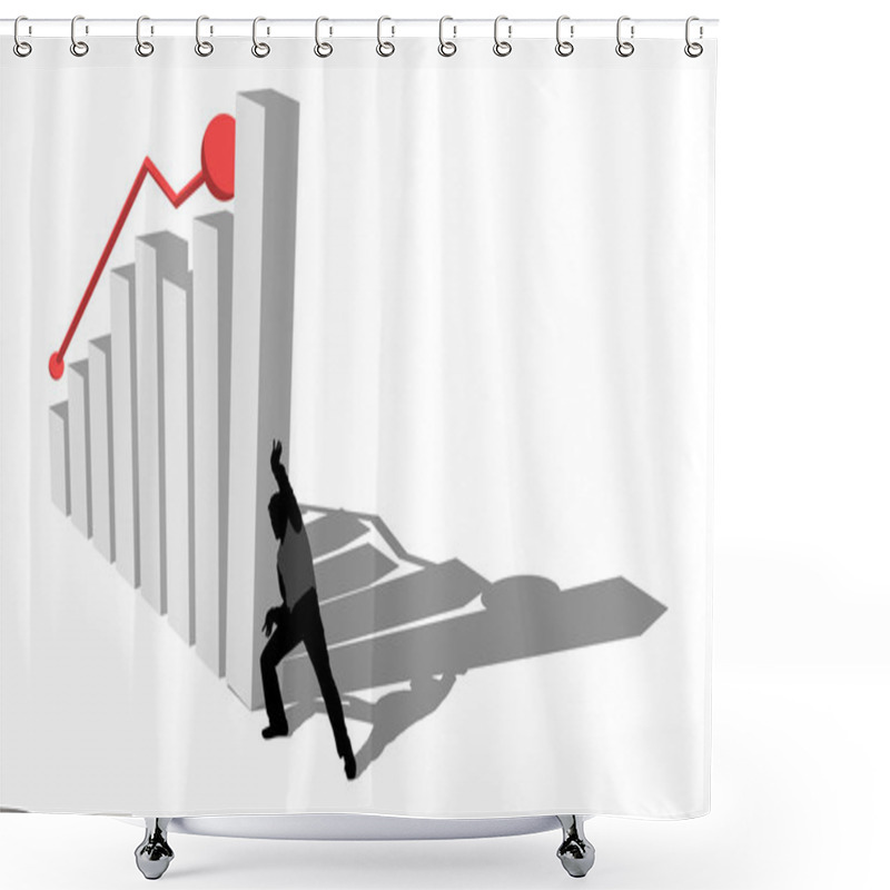 Personality  Crisis, Finance Economic Diagram Shower Curtains