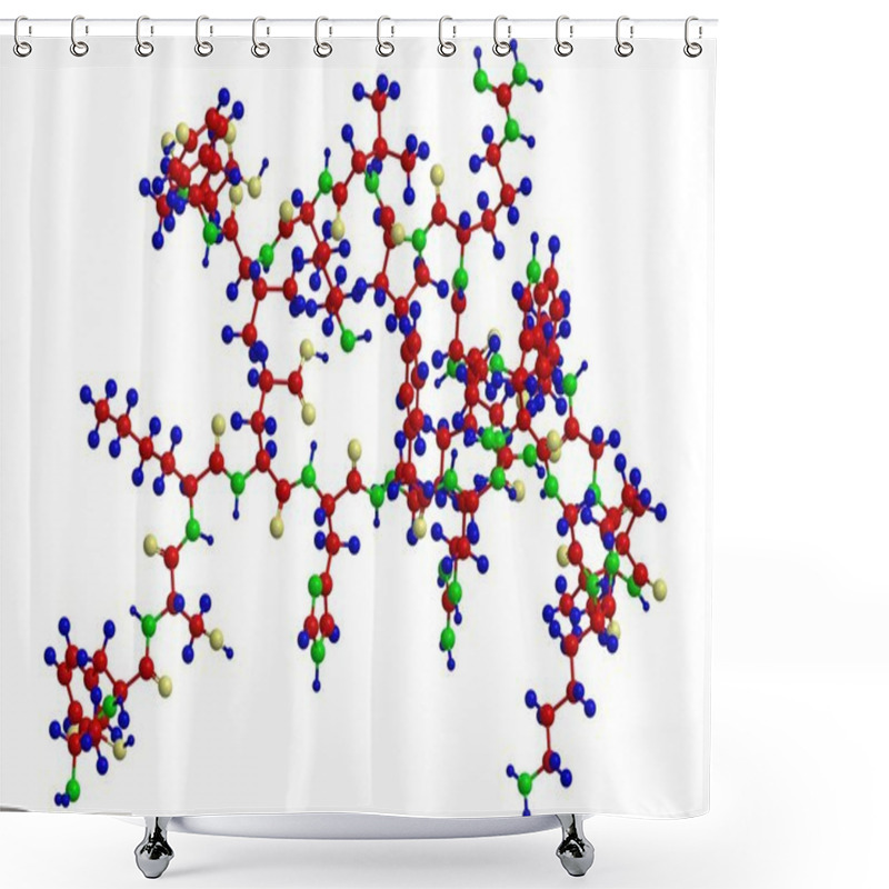 Personality  Molecular Structure Of A Petide - Sequence Of Amino Acids Shower Curtains