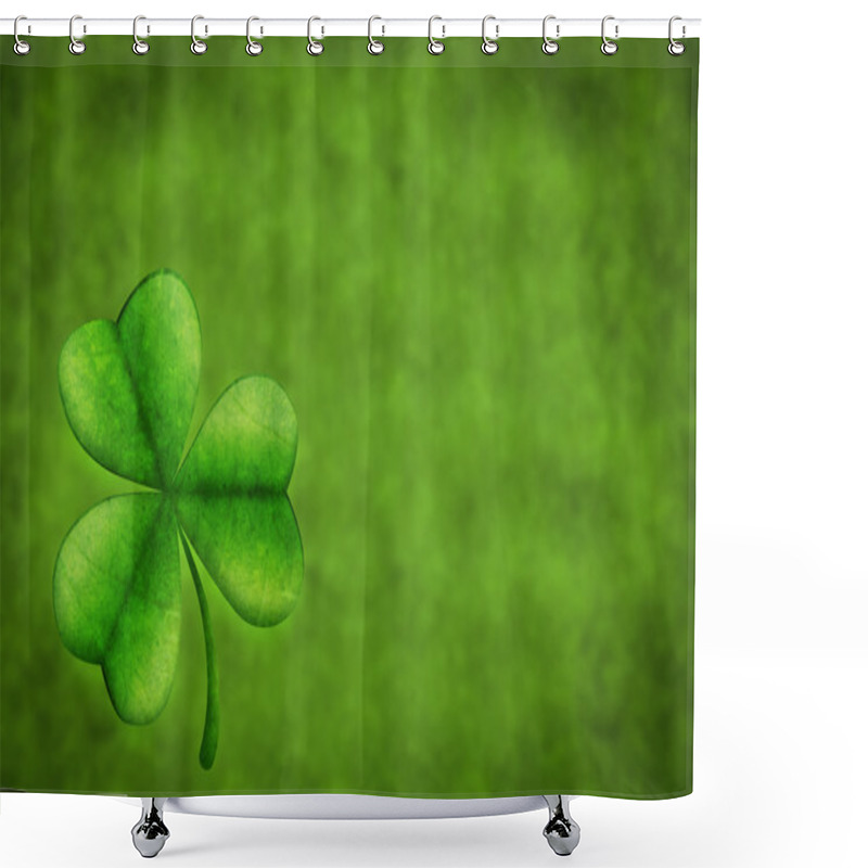 Personality  Composite Image Of Shamrock Shower Curtains