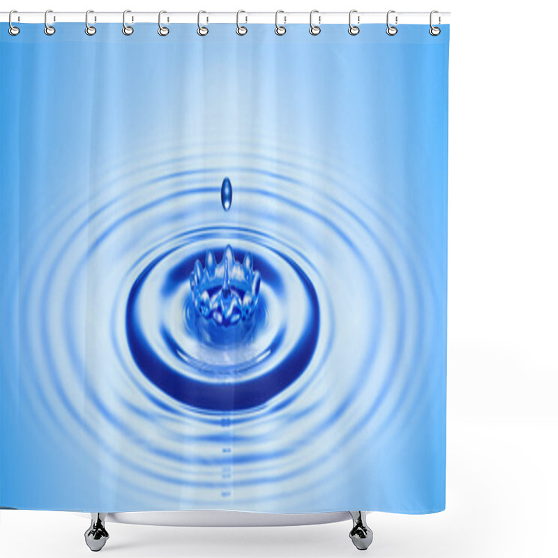 Personality  Water Drop Created Ripple And Splash In Crown Shape Shower Curtains