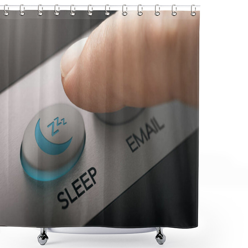 Personality  Switch Computer To Sleep Mode Shower Curtains