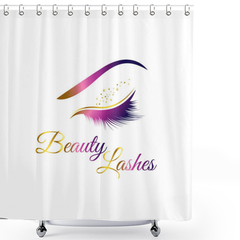 Personality  Beauty Cosmetic Eye Lashes Logo Symbol Icon Shower Curtains