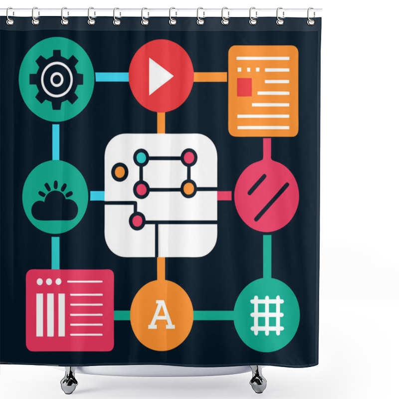 Personality  A Creative Depiction Of AI Algorithms Represented Through Code Snippets As Graphics. This Design Captures The Essence Of Machine Learning, Data Processing, And The Logic Behind Artificial Intelligence In A Visually Engaging Way. Shower Curtains