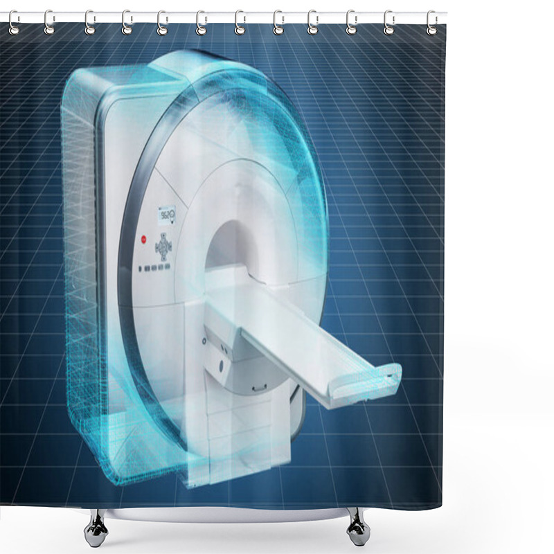 Personality  Visualization 3d Cad Model Of Magnetic Resonance Imaging Scanner MRI Shower Curtains