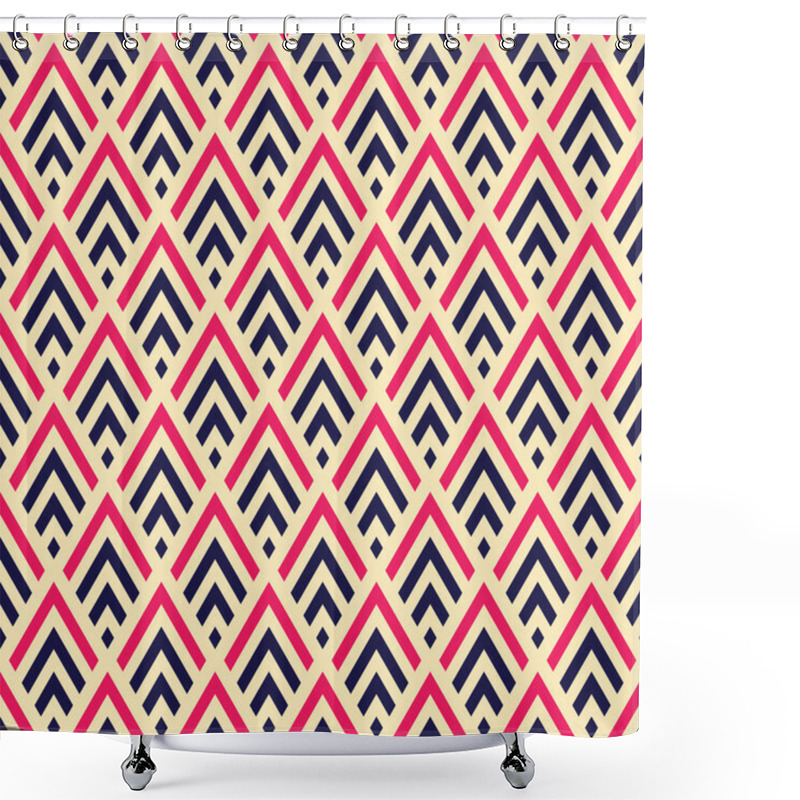 Personality  Seamless Geometric Chevron Pattern Background Shower Curtains