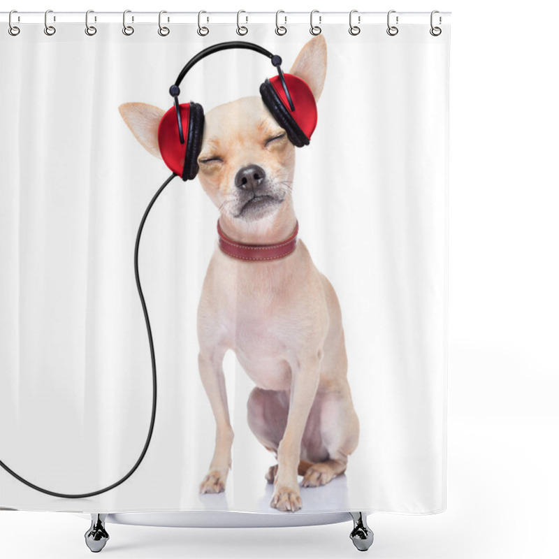 Personality  Dog Music Shower Curtains