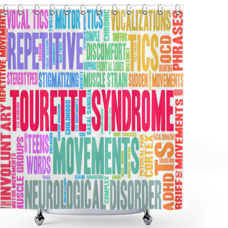 Personality  Tourette Syndrome Word Cloud Shower Curtains