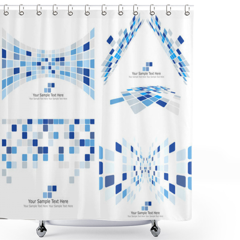 Personality  Checked Background Shower Curtains