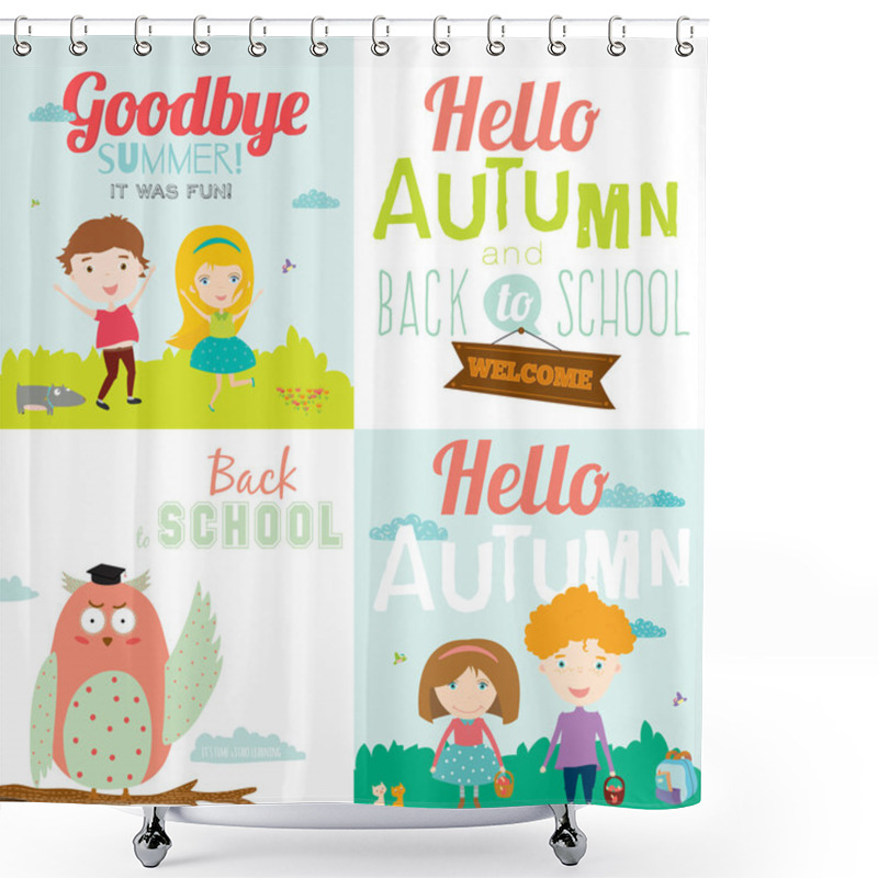 Personality  Goodbye Summer. Hello Autumn. Shower Curtains