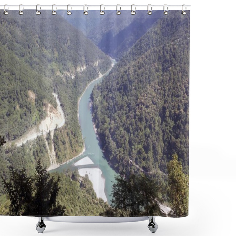 Personality  Viewpoint Over The Rangit River And Teesta River, India Shower Curtains