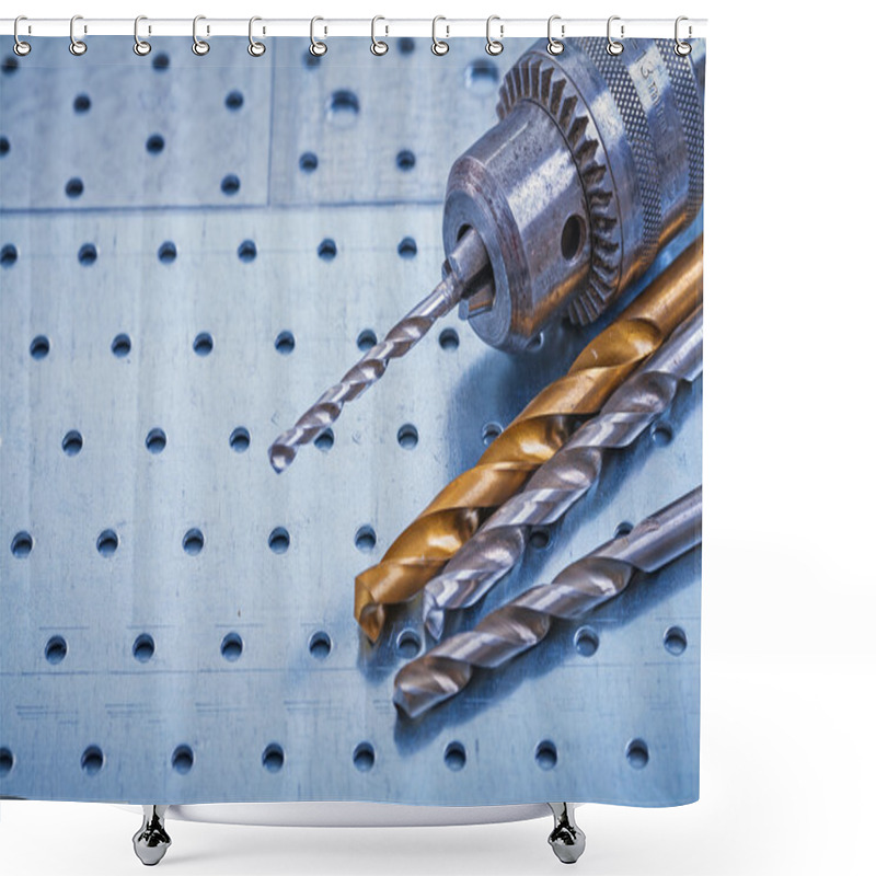 Personality  Steel Drill With Boring Bits Shower Curtains