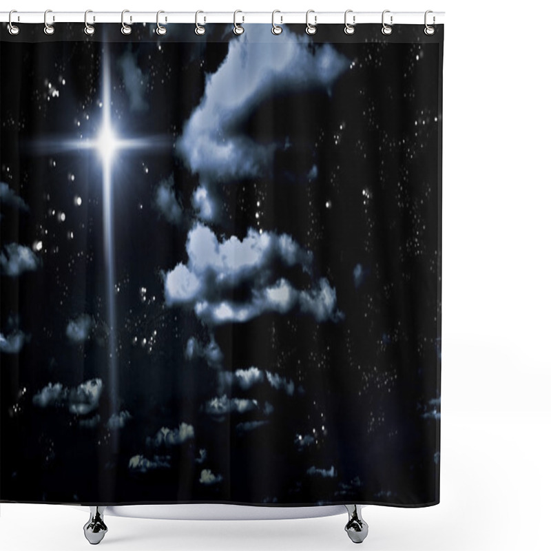 Personality  Night Sky With Grey Clouds Shower Curtains