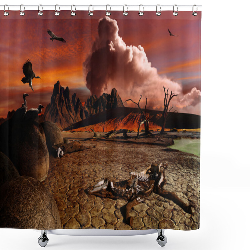 Personality  Apocalyptic Fantasy Landscape Shower Curtains