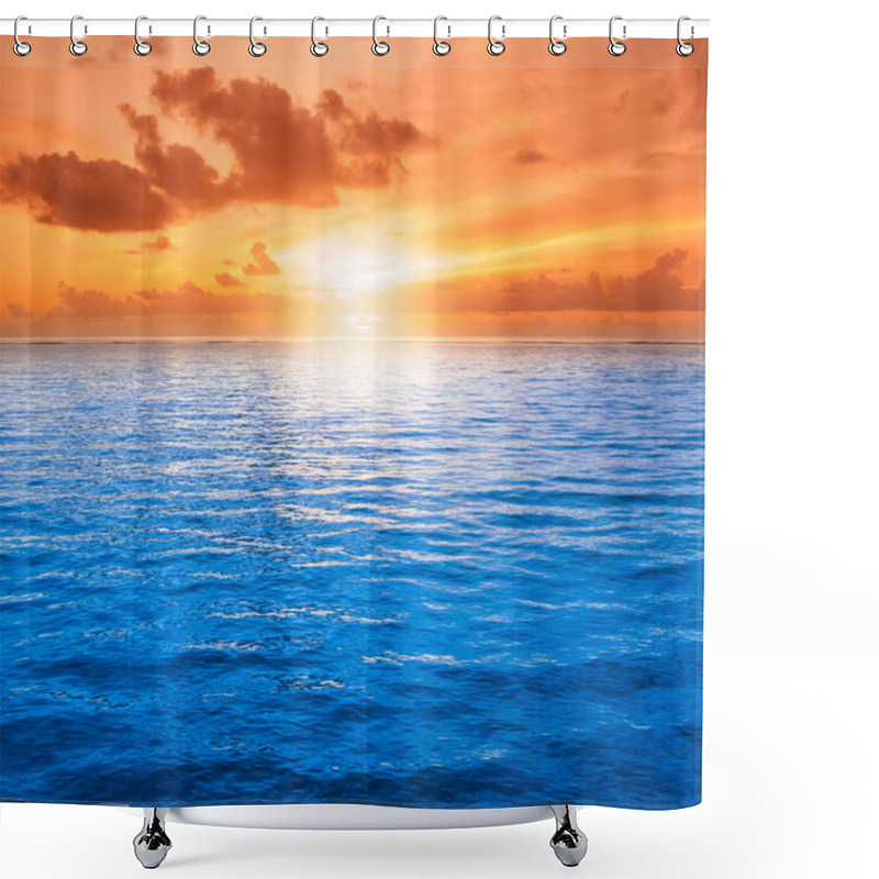 Personality  Orange Mystic Sunset Shower Curtains