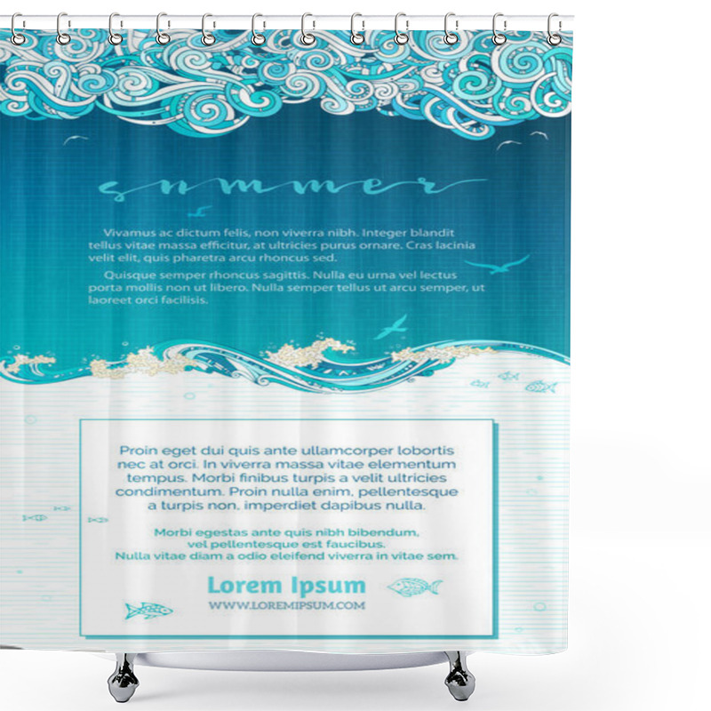 Personality  Sea And Clouds Background. Shower Curtains