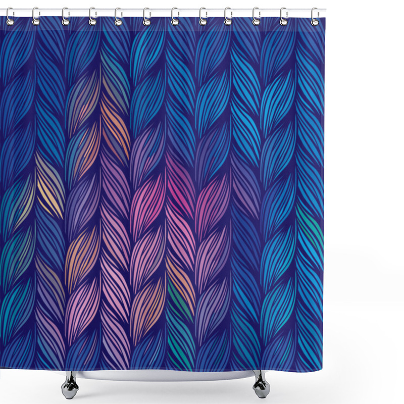 Personality  Seamless Pattern Of Braids. Shower Curtains