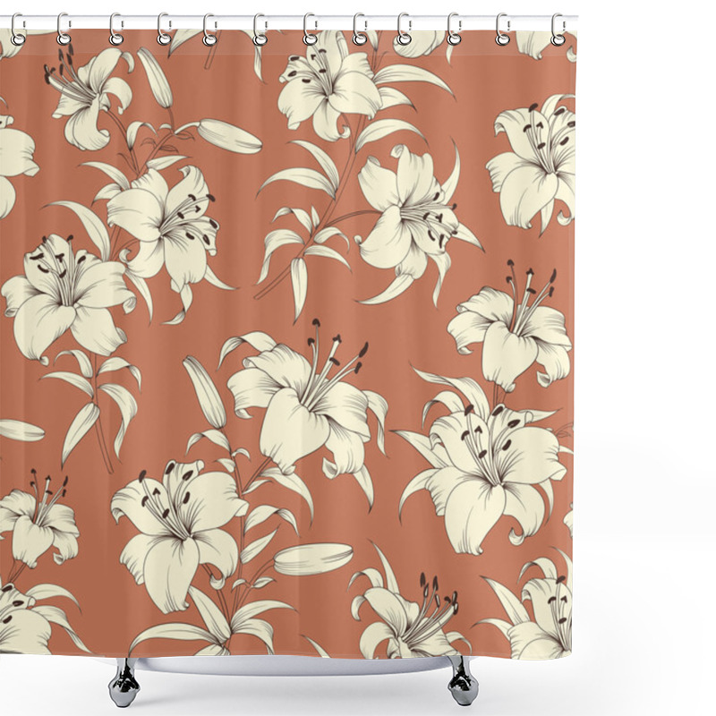 Personality  Pattern Of Lily Flowers. Shower Curtains