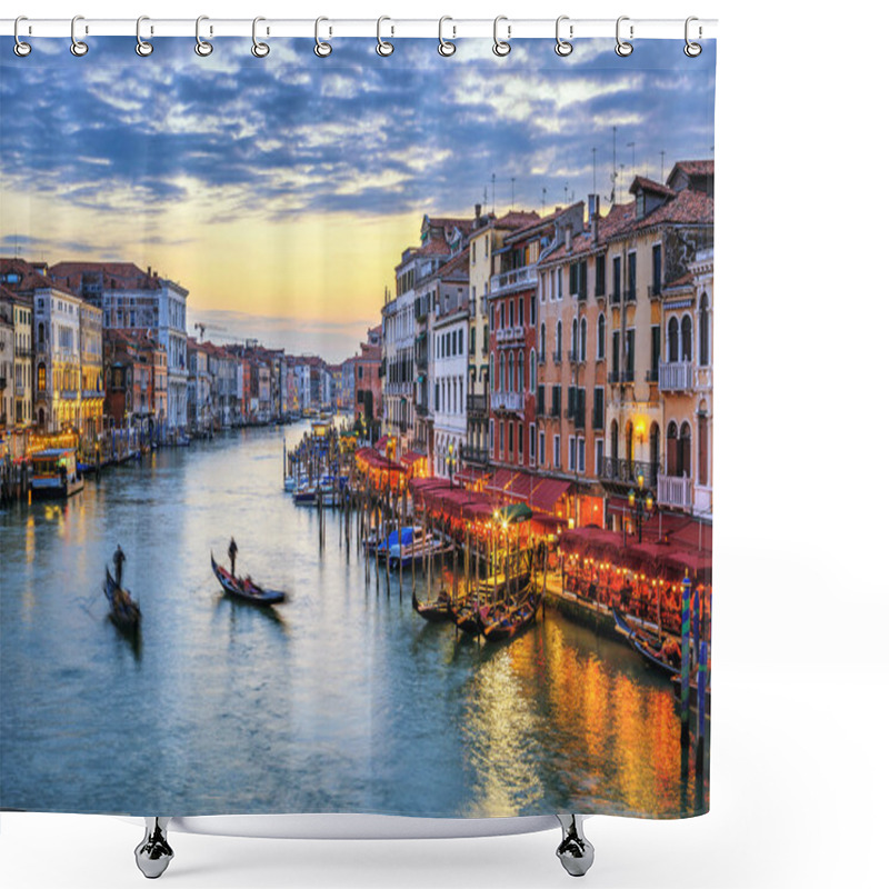 Personality  Gondolas At Sunset In Venice Shower Curtains