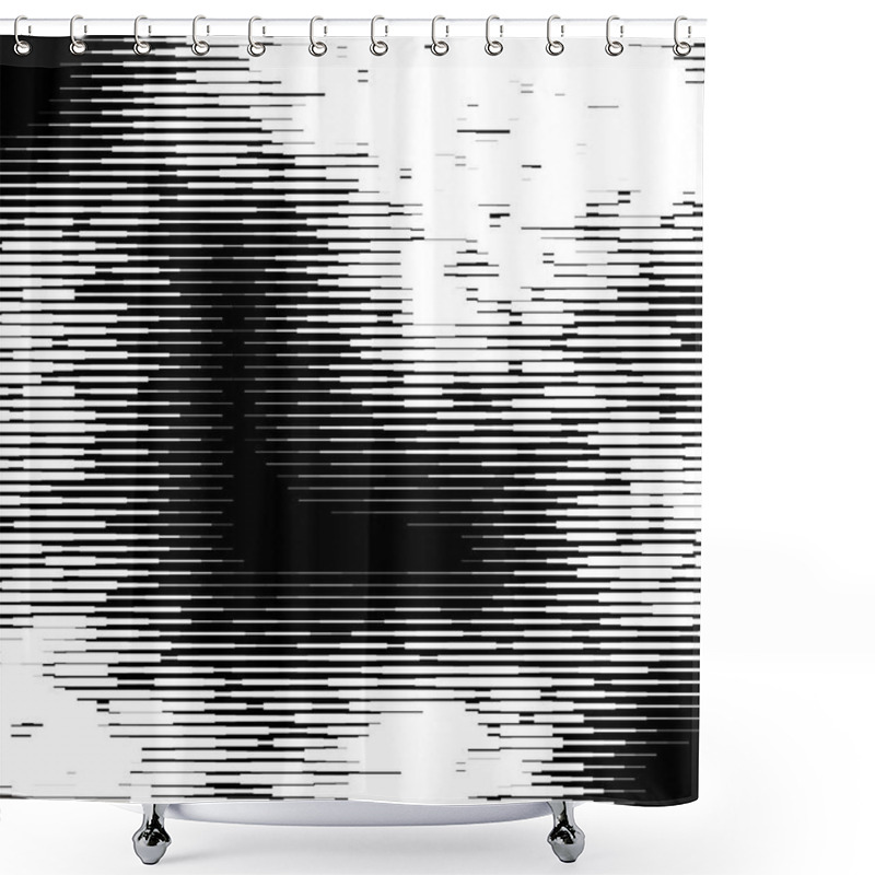 Personality  Random Lines Texture.  Shower Curtains