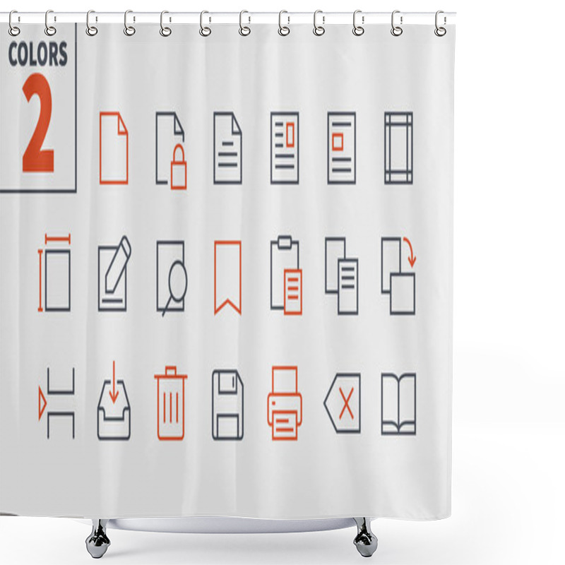 Personality  Edit Text Pixel Icons Set, Vector Shower Curtains