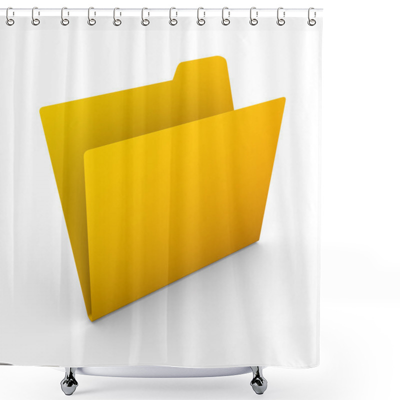 Personality  Yellow Folder Shower Curtains