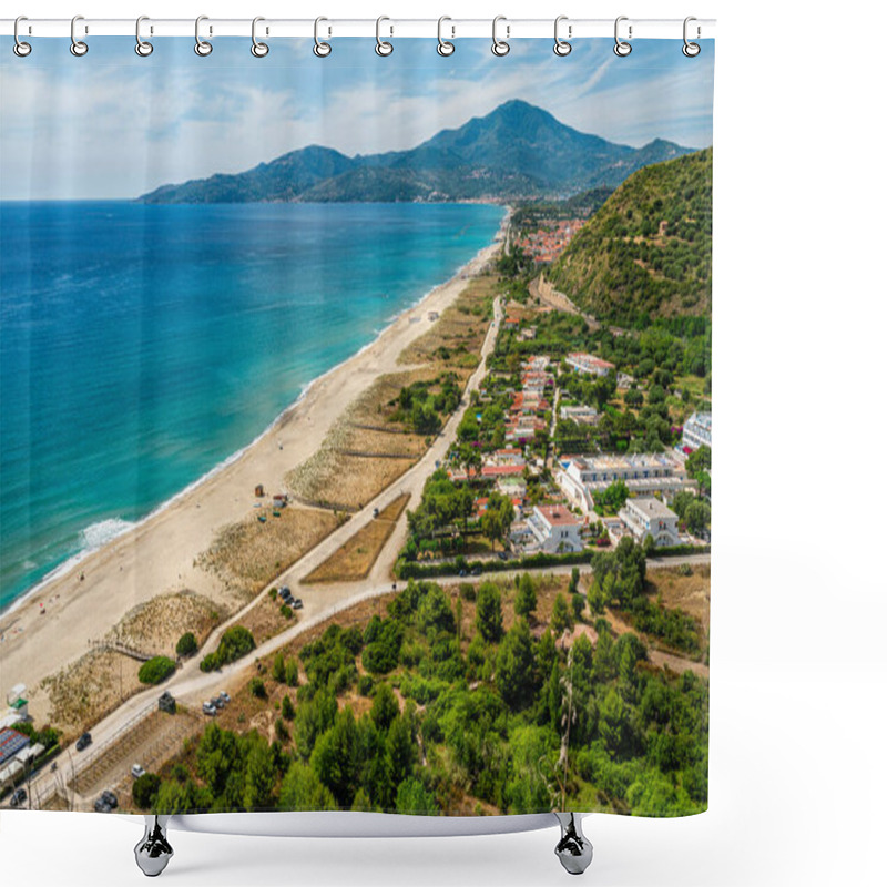 Personality  Scenic Sight Along The Lovers Path (Sentiero Degli Innamorati) In Ascea Marina, Cilento, Campania, Italy, Shower Curtains