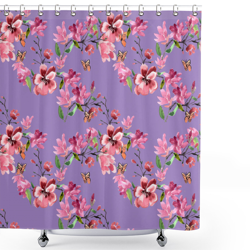 Personality  Magnolia Flowers Pattern Shower Curtains