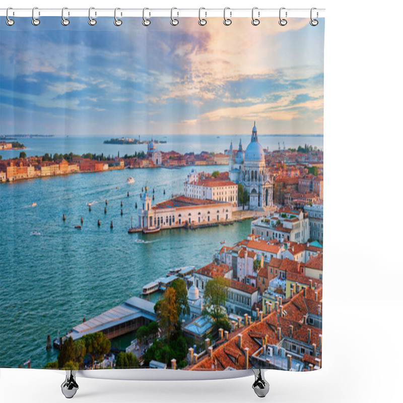 Personality  View Of Venice Lagoon And Santa Maria Della Salute Church. Venice, Italy Shower Curtains