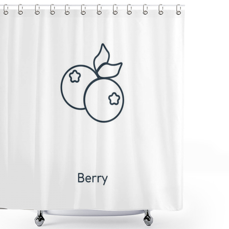 Personality  Blueberry Icon In Trendy Design Style. Blueberry Icon Isolated On White Background. Blueberry Vector Icon Simple And Modern Flat Symbol For Web Site, Mobile, Logo, App, UI. Blueberry Icon Vector Illustration, EPS10. Shower Curtains