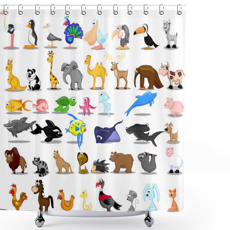 Personality  Extra Large Set Of Animals Shower Curtains