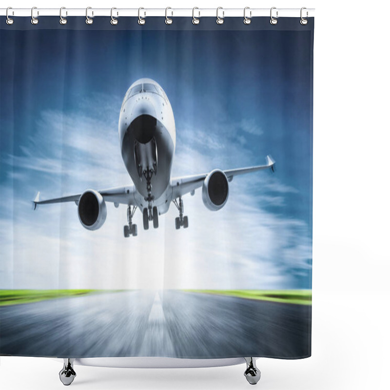 Personality  Passenger Airplane Taking Off   Shower Curtains