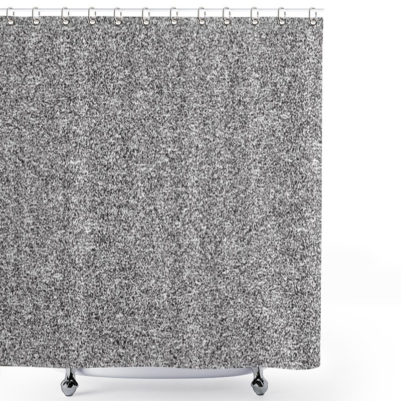 Personality  Seamless Texture With Noise Effect Television Grainy For Background. Black And White Template Size Square Format. . TV Screen No Signal. This Image Is A Bitmap Copy My Vector Illustration Shower Curtains