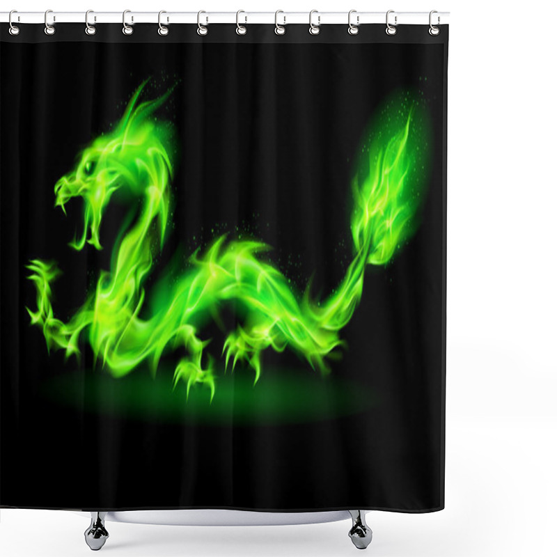 Personality  Fire Chinese Dragon. Shower Curtains