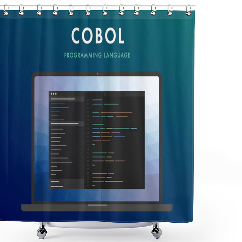 Personality  Cobol Programming Language Shower Curtains