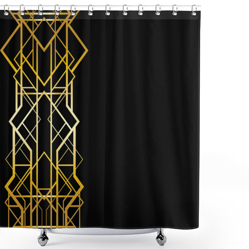 Personality  Art Deco Geometric Frame (1920's Style) Shower Curtains