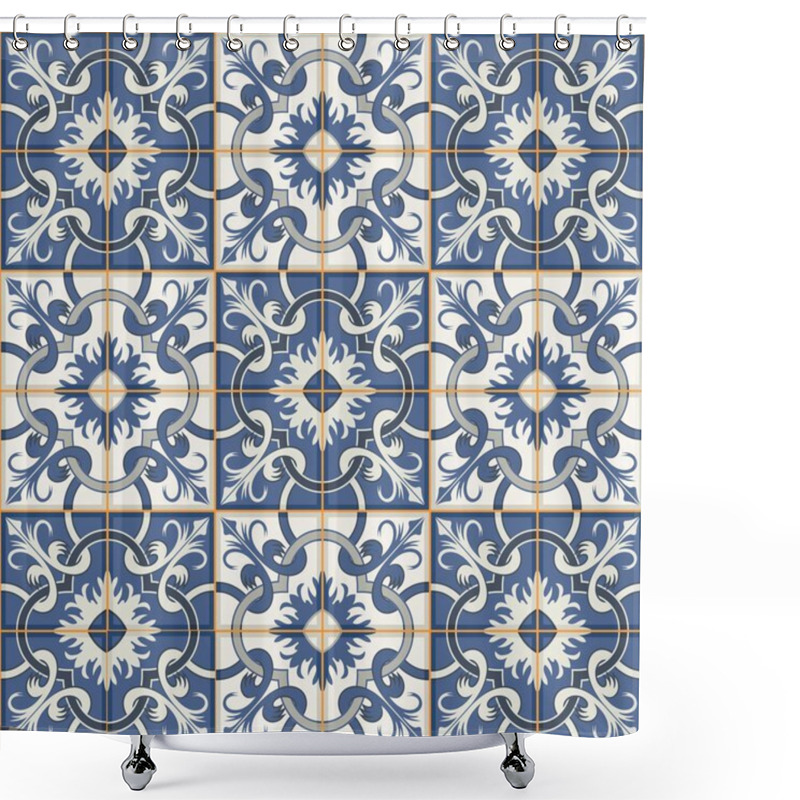 Personality  Gorgeous Seamless Pattern From Moroccan Tiles Shower Curtains