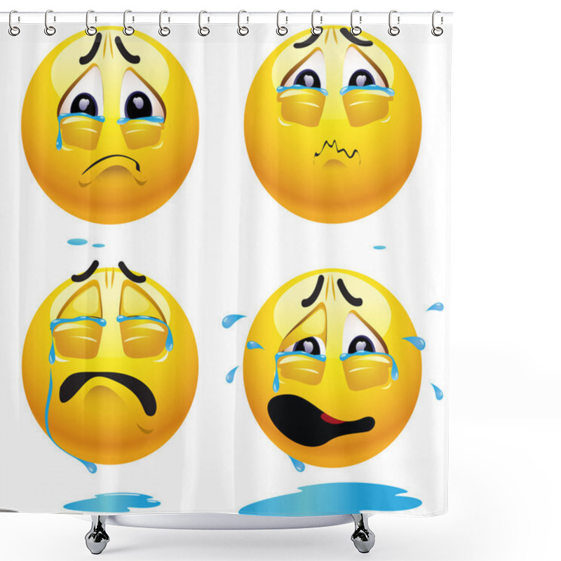 Personality  SMILEY Shower Curtains