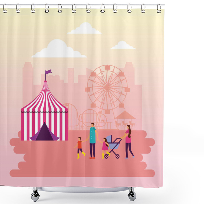 Personality  Circus People Fair Shower Curtains