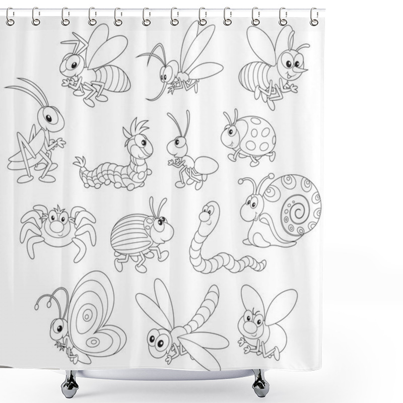 Personality  Insects Shower Curtains