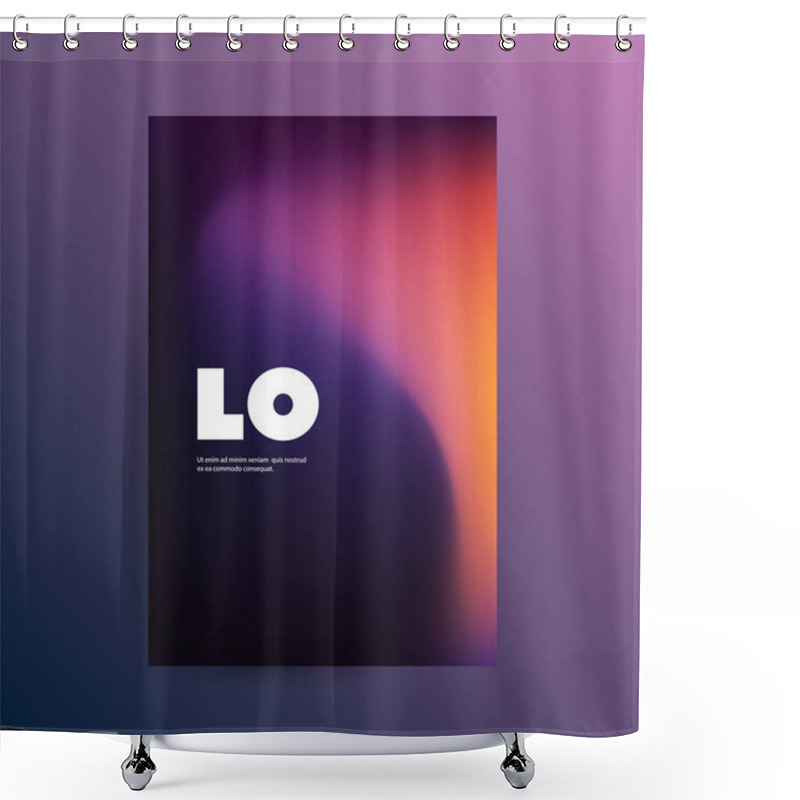 Personality  Colorful Flyer Or Cover Design For Your Business With Abstract Blurred Pattern - Applicable For Reports, Presentations, Placards, Posters Shower Curtains