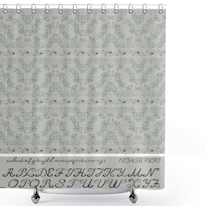 Personality  Alphabet Plus Pattern Shower Curtains